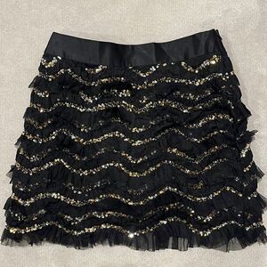 Milly  fully lined metallic colored skirt